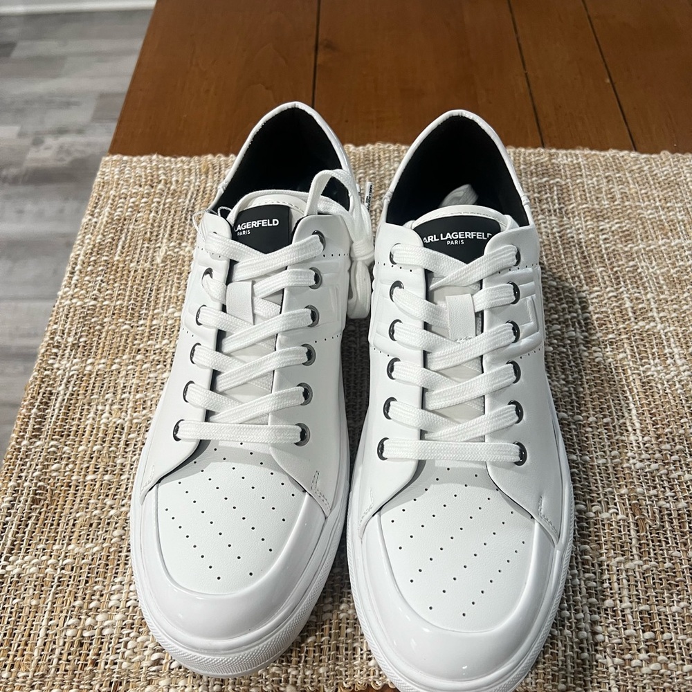 Karl Lagerfeld Men's White Sneakers 8.5